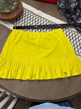 Tail Bright Yellow Ruffle-Hem Mini Skirt
